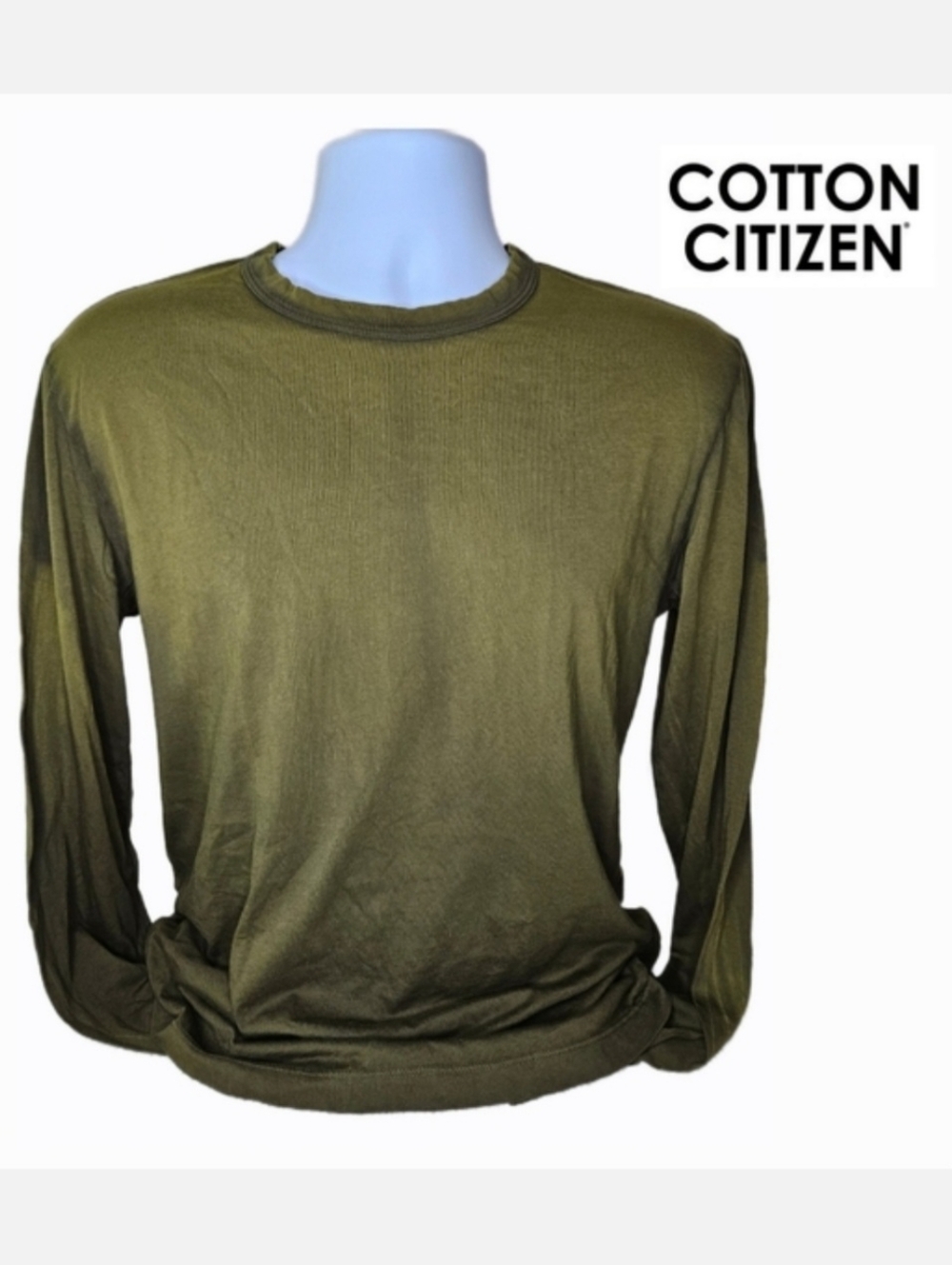 NWT Cotton Citizen Prince Men's Long Sleeve Tee Vintage Green Size S